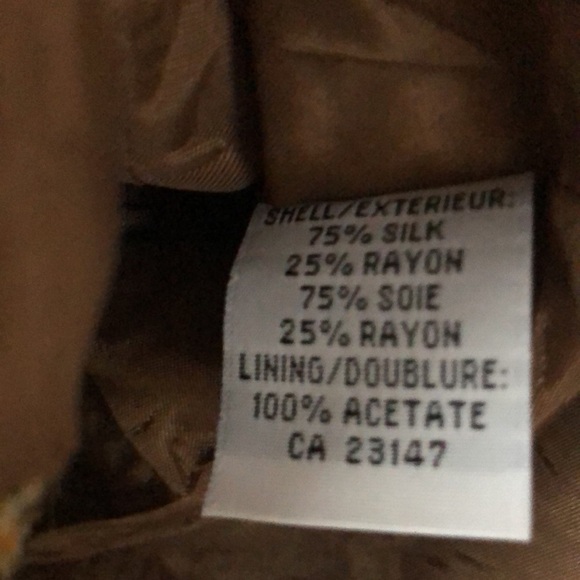 Vintage Talbots Silk Blend Blazer Jacket Orange Red Brown Women's Size 8 - Picture 11 of 16